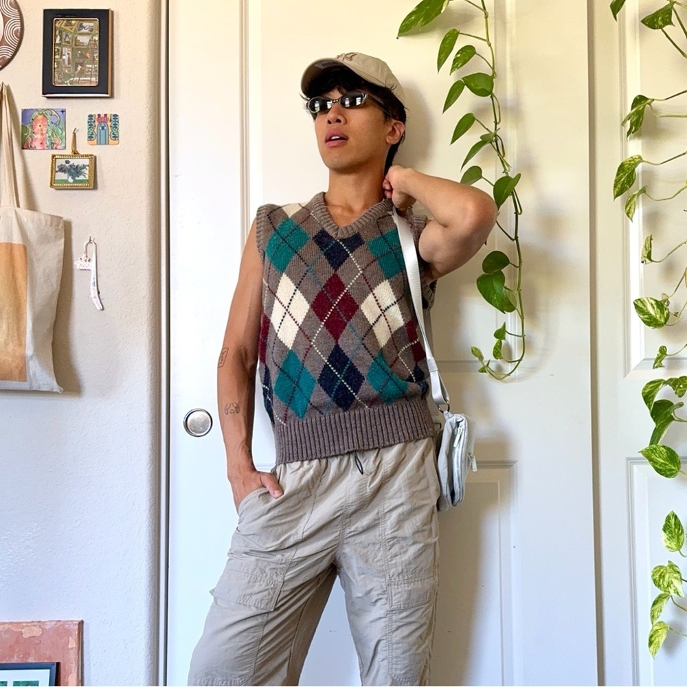 Vintage Argyle Swester Vest